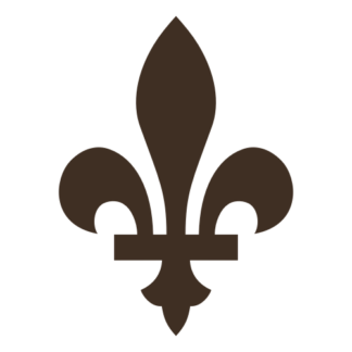 Québec Fleur De Lys Decal (Brown)